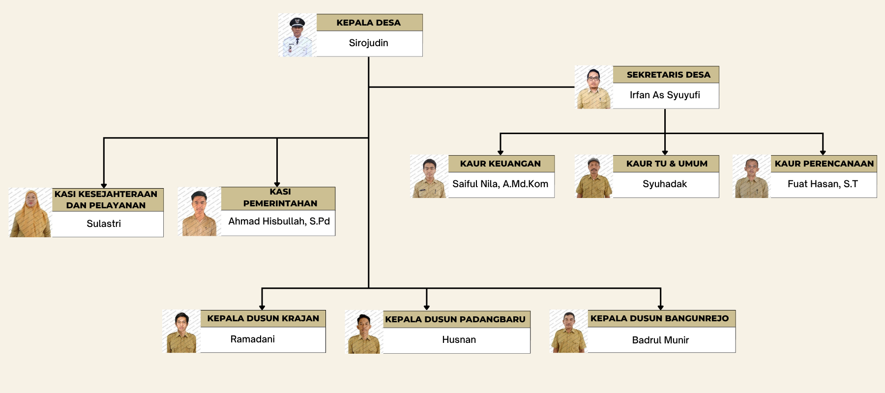 Bagan Struktur Organisasi Pemerintah Desa Pesucen